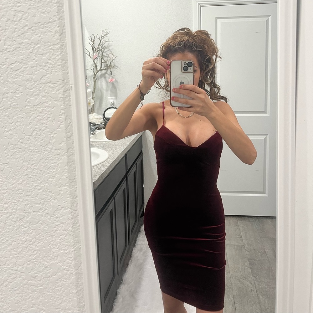 Small burgundy dress